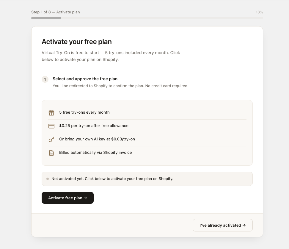 MirrorNex Onboarding Screen