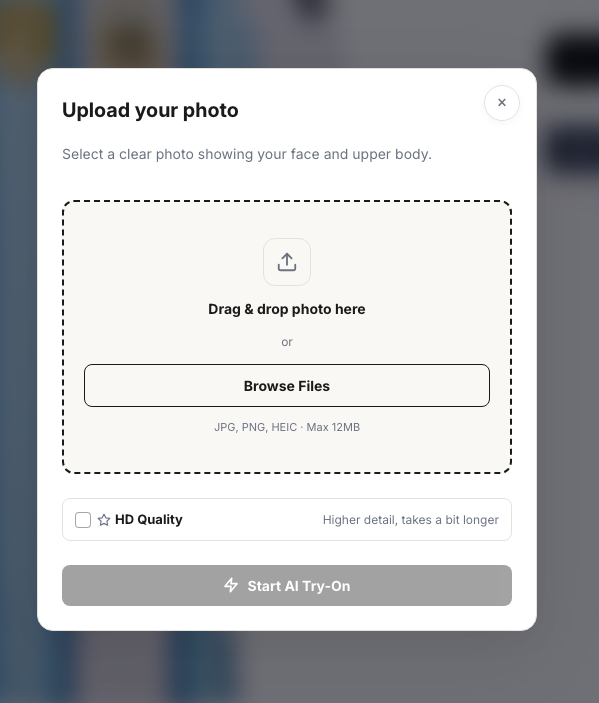 Try-On Modal Open