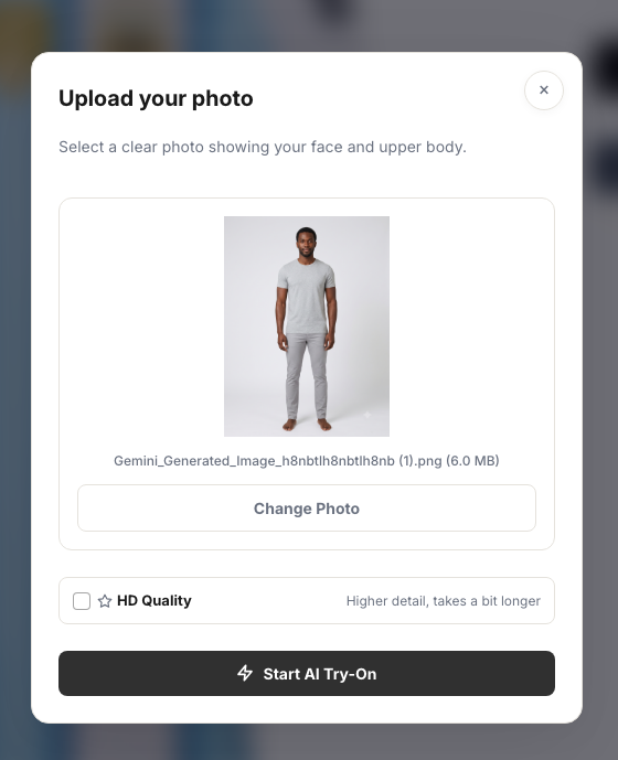 Photo Upload Screen