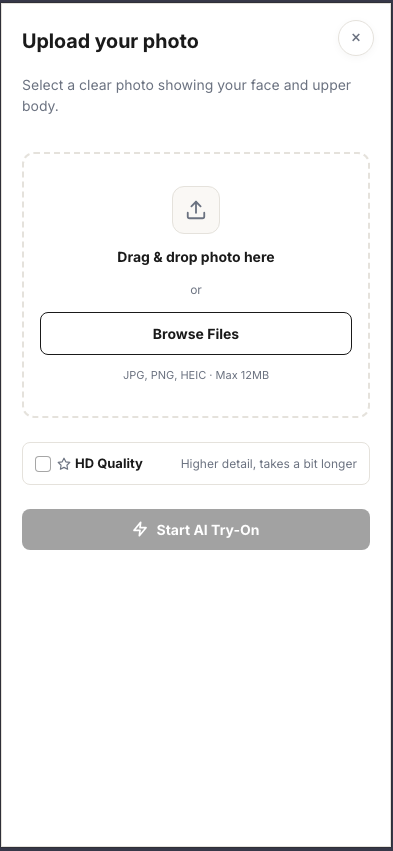 Mobile Try-On Experience